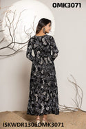 Digital Floral Printed Rayon Dress-ISKWDR1306OMK3071