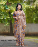 Kalamkari Printed Handloom Cotton Silk Kurti With Cotton Silk Pant And Dupatta-ISKWSU2706PPC/D1321