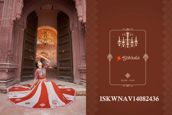 Embroidered Viscose Rayon Lehenga With Blouse And Dupatta-ISKWNAV14082436