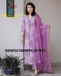 Mughal Butta Printed Cotton Kurti With Pant And Kota Doriya Dupatta-ISKWSU1009PPC/D1631