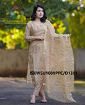 Block Printed Kota Doriya Kurti With Cotton Pant And Dupatta-ISKWSU1009PPC/D1301