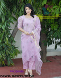 Embroidered Kota Doriya Kurti With Cotton Pant And Dupatta-ISKWSU1609PPC/D1650