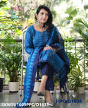 Handloom Cotton Kurti With Pant And Dupatta-ISKWSU1609PPC/D1635