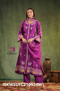 Embroidered Dola Silk Kurti With Pant And Organza Dupatta-ISKWSUFC210924W