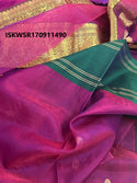 Handloom Chanderi Silk Saree With Blouse-ISKWSR170911490