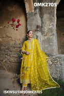 Embroidered Organza Anarkali Kurti With Pant And Embroidered Dupatta-ISKWSU1809OMK2705