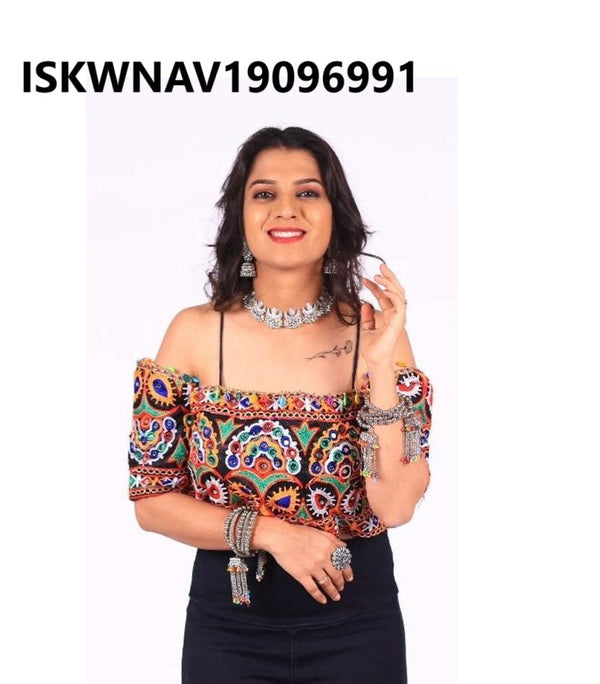 Embroidered Cotton Blouse-ISKWNAV19096991