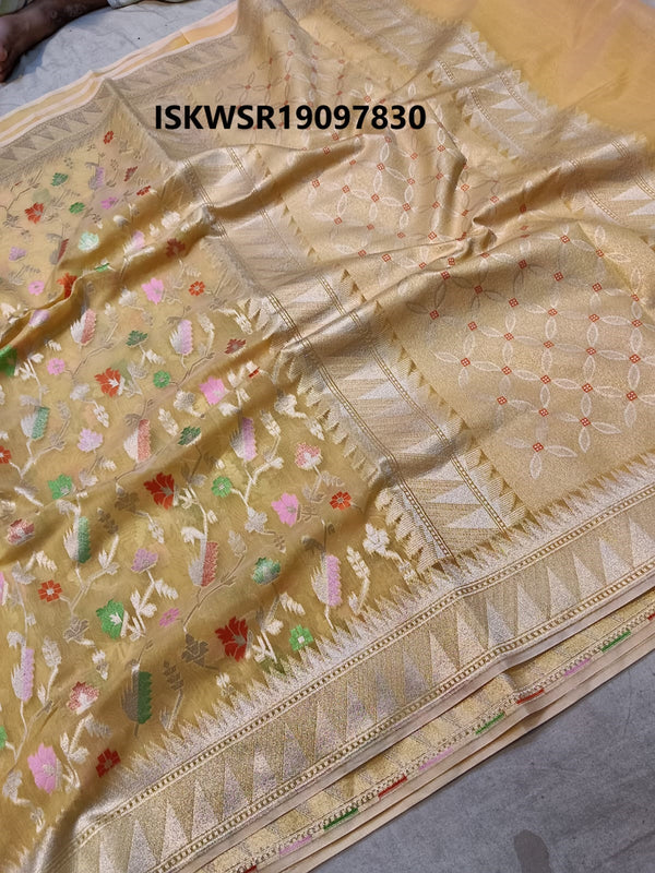 Banarasi Weaved Cotton Silk Saree With Blouse-ISKWSR19097830