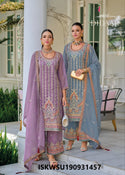 Embroidered Shimmer Kurti With Pant And Dupatta-ISKWSU190931457