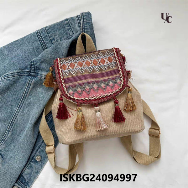 Embroidered Backpack-ISKBG24094997