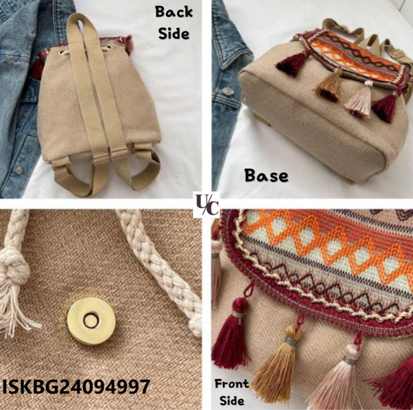 Embroidered Backpack-ISKBG24094997