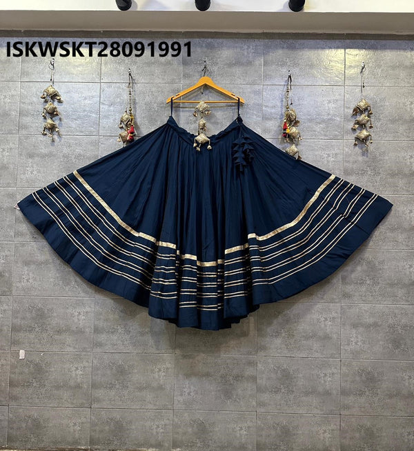 Sequined Cotton Skirt-ISKWSKT28091991