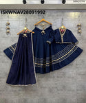 Sequined Rayon Lehenga With Blouse And Dupatta-ISKWNAV28091992