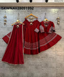 Sequined Rayon Lehenga With Blouse And Dupatta-ISKWNAV28091992