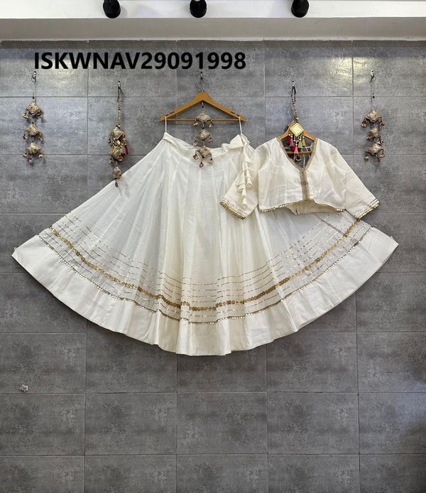 Sequined Silk Lehenga With Blouse-ISKWNAV29091998