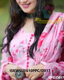 Floral Printed Georgette Anarkali Kurti With Rayon Cotton Pant And Dupatta-ISKWSU1610PPC/D817