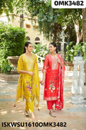 Digital Printed Silk Kurti With Shantoon Pant And Dupatta-ISKWSU1610OMK3482