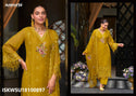 Embroidered Organza Kurti With Silk Pant And Dupatta-ISKWSU18100897