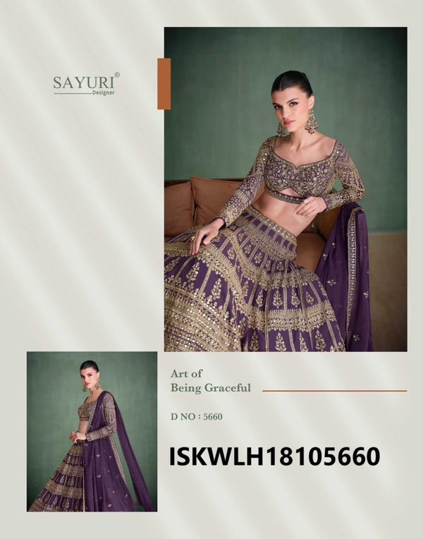 Embroidered Georgette Lehenga With Blouse And Dupatta-ISKWLH18105660