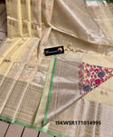 Handloom Kanchi Linen Silk Saree With Digital Printed Blouse-ISKWSR191014995