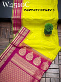 Handloom Gadwal Silk Saree With Contrast Blouse-ISKWSR19101W4508/W4510