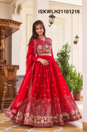 Embroidered Georgette Lehenga With Blouse And Dupatta-ISKWLH21101216