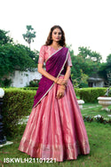 Kanchipuram Silk Lehenga With Blouse And Silk Dupatta-ISKWLH21101221