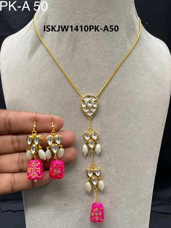 Kundan Jewelry Set-ISKJW1410PK-A50