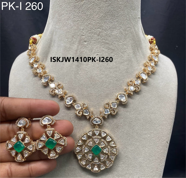 Kundan Jewelry Set-ISKJW1410PK-I260