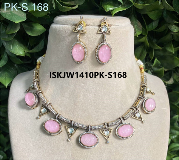 Kundan Jewelry Set-ISKJW1410PK-S168