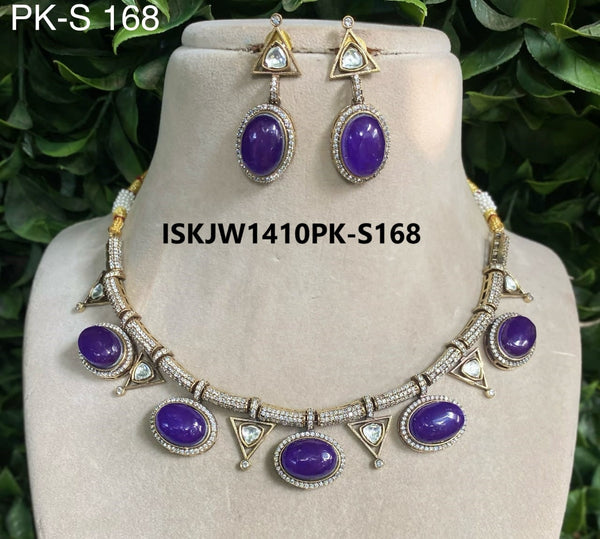 Kundan Jewelry Set-ISKJW1410PK-S168