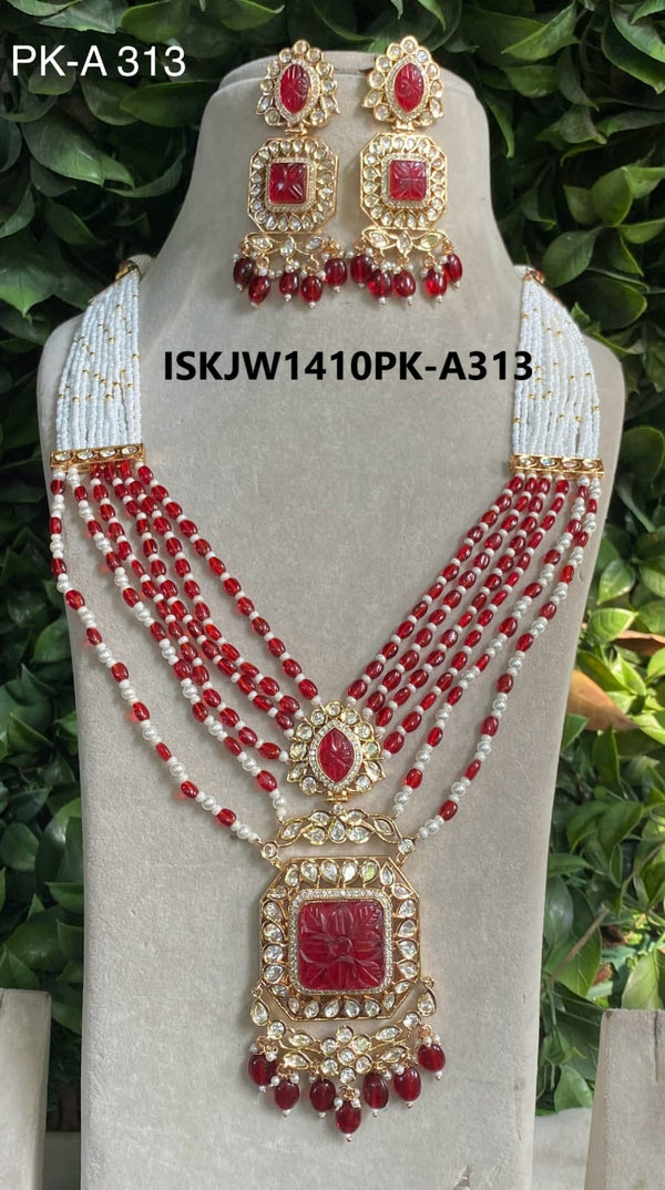 Kundan Jewelry Set-ISKJW1410PK-A313