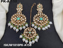 Kundan Earrings Set-ISKJW1810PK-A158