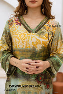 Printed Viscose Maslin Kurti With Pant-ISKWKU2810k1482