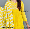 Embroidered Silk Kurti With Pant And Lehariya Printed Dupatta-ISKWSU2810k1433