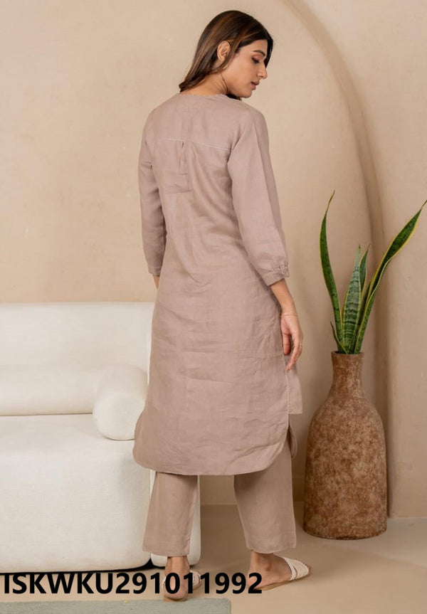 Sequined Cotton kurti With Pant-ISKWKU291011992