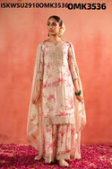 Floral Printed Chinon Kurti With Palazzo And Dupatta-ISKWSU2910OMK3536