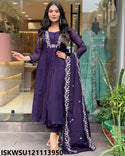 Embordered Cotton Kurti With Pant And Dupatta-ISKWSU121113950