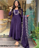 Embordered Cotton Kurti With Pant And Dupatta-ISKWSU121113950