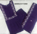 Embordered Cotton Kurti With Pant And Dupatta-ISKWSU121113950