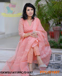 Hand Block Printed Kota Doriya Kurti With Cotton Pant And Kota Doriya Dupatta-ISKWSU1411PPC/D1697