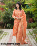 Banarasi Weaved Chanderi Silk Kurti With Silk Pant And Banarasi Dupatta-ISKWSU1411PPC/D1660