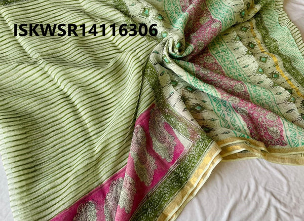 Printed Kota Doriya Saree With Blouse-ISKWSR14116306