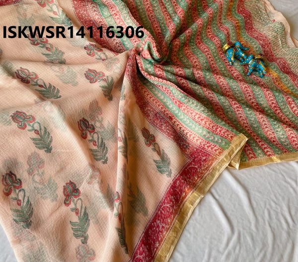 Printed Kota Doriya Saree With Blouse-ISKWSR14116306