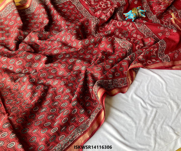 Printed Kota Doriya Saree With Blouse-ISKWSR14116306