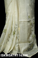 Chikankari Kota Silk Saree With Blouse-ISKWSR14116308