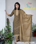 Handloom Cotton Kurti With Cotton Pant And Handloom Dupatta-ISKWSU1811PPC/D1698