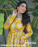 Kalamkari Printed Cotton Anarkali Kurti With Cotton Pant And Kota Doriya Dupatta-ISKWSU1811PPC/D1640