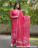 Hand Crafted Cotton Kurti With Handloom Cotton Pant And Handloom Dupatta-ISKWSU1810PPC/D1322