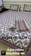 Cotton King Size Double Bed Dohar Set-ISKBDS17116778